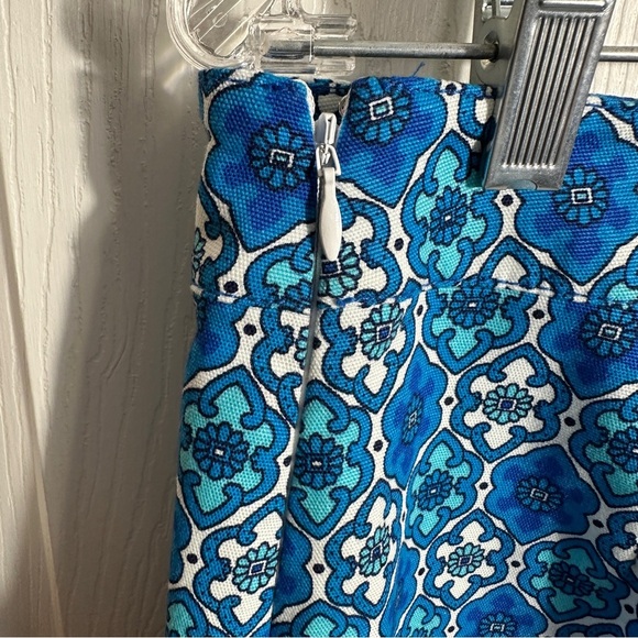 Gorgeous Talbots Black Label fully lined skirt, size 6, blue border design - Picture 6 of 7